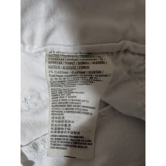 Hollister White Denim Low Rise Micro Mini Shorts Women's 0 Y2K Coastal (938) - Picture 5 of 5